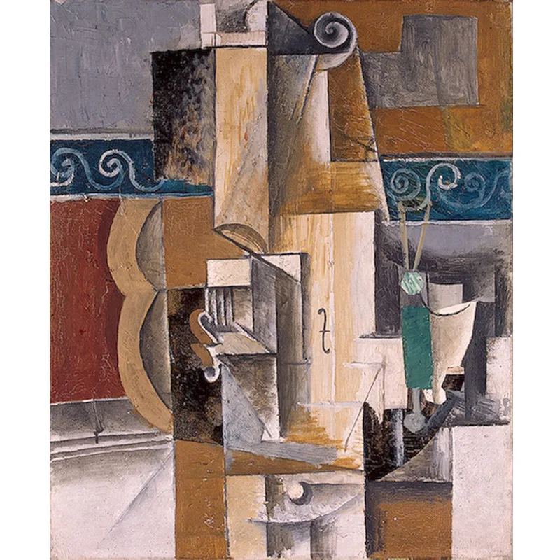 Guitar and Violin by Pablo Picasso Hand painted still life painting Modern abstract oil painting art for home decoration 
Guitar and Violin by Pablo Picasso Hand painted still life painting Modern abstract oil painting art for home decoration