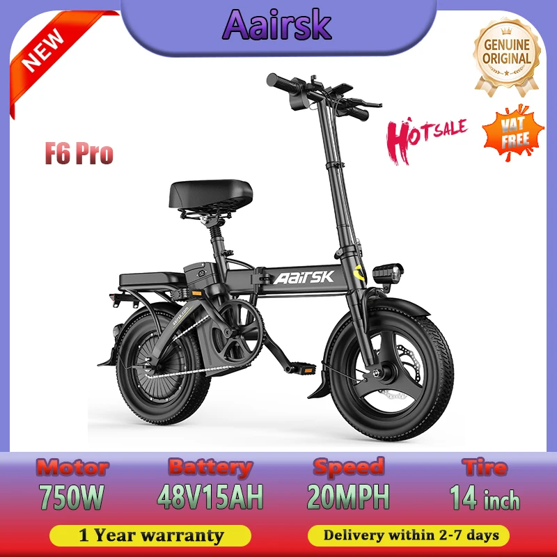 F6 Pro Mini Fold E-bike 750W Motor 48V15AH Travel Electric Bicycle 14 Inch Tire City Commute High Power Small Electric Bike
F6 Pro Mini Fold E-bike 750W Motor 48V15AH Travel Electric Bicycle 14 Inch Tire City Commute High Power Small Electric Bike