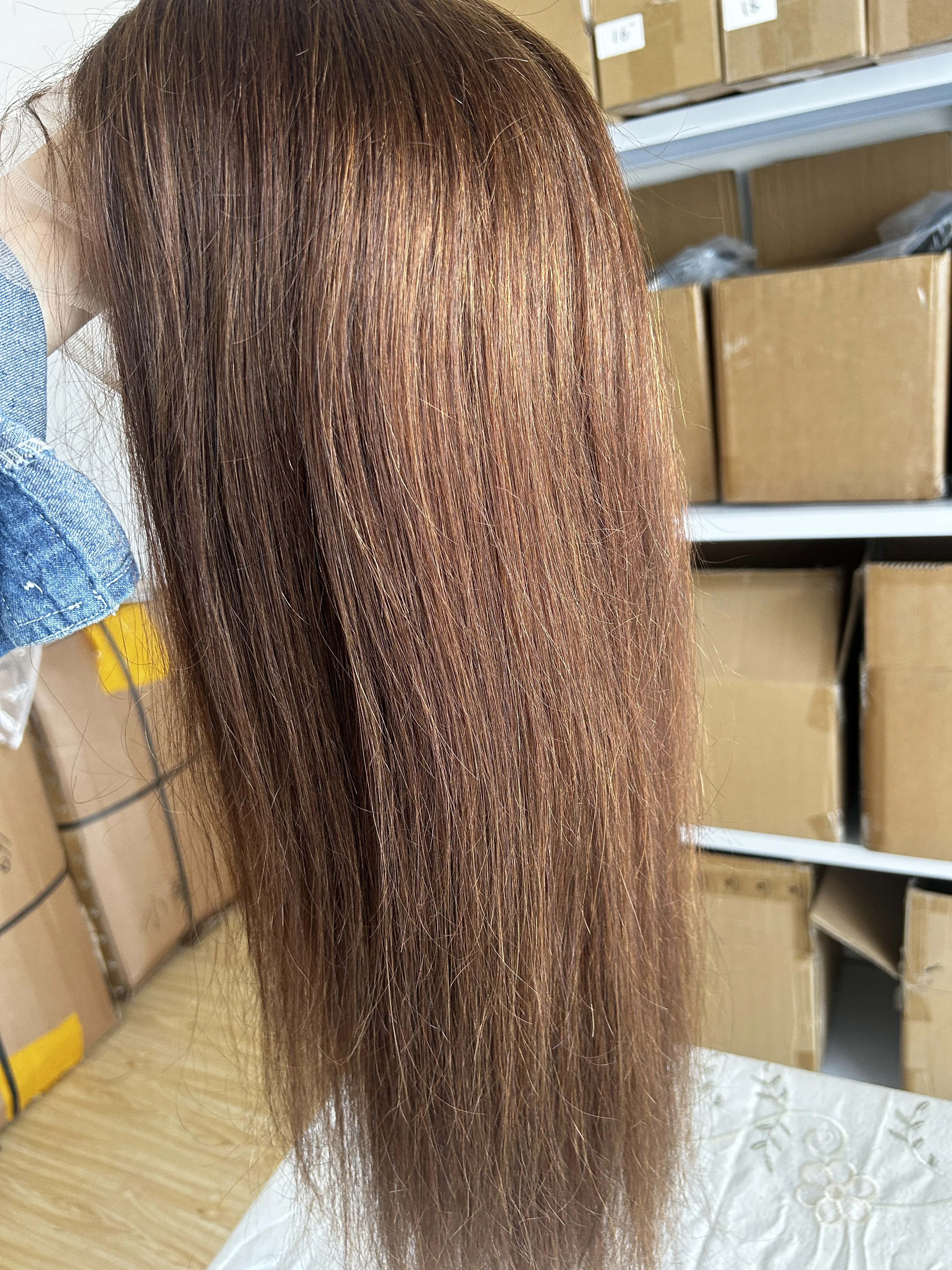 13x4 Lace Frontal Brown Straight Human Hair Wig, Pre Plucked Natural Hairline Glueless Virgin Hair Wig, Ideal Birthday Gift
13x4 Lace Frontal Brown Straight Human Hair Wig, Pre Plucked Natural Hairline Glueless Virgin Hair Wig, Ideal Birthday Gift