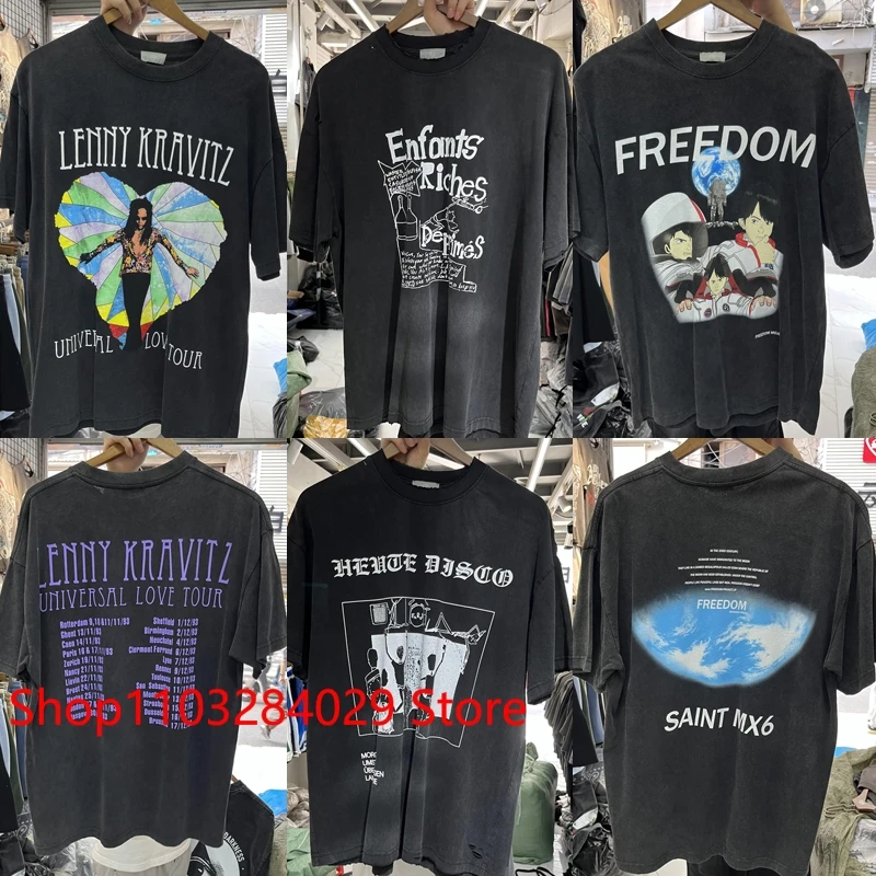 Oversized Short Sleeve Cotton T-shirt Cartoon Pattern Letter Print Tee Shirts Men Women Streetwear Casual Tops Real Photo
Oversized Short Sleeve Cotton T-shirt Cartoon Pattern Letter Print Tee Shirts Men Women Streetwear Casual Tops Real Photo