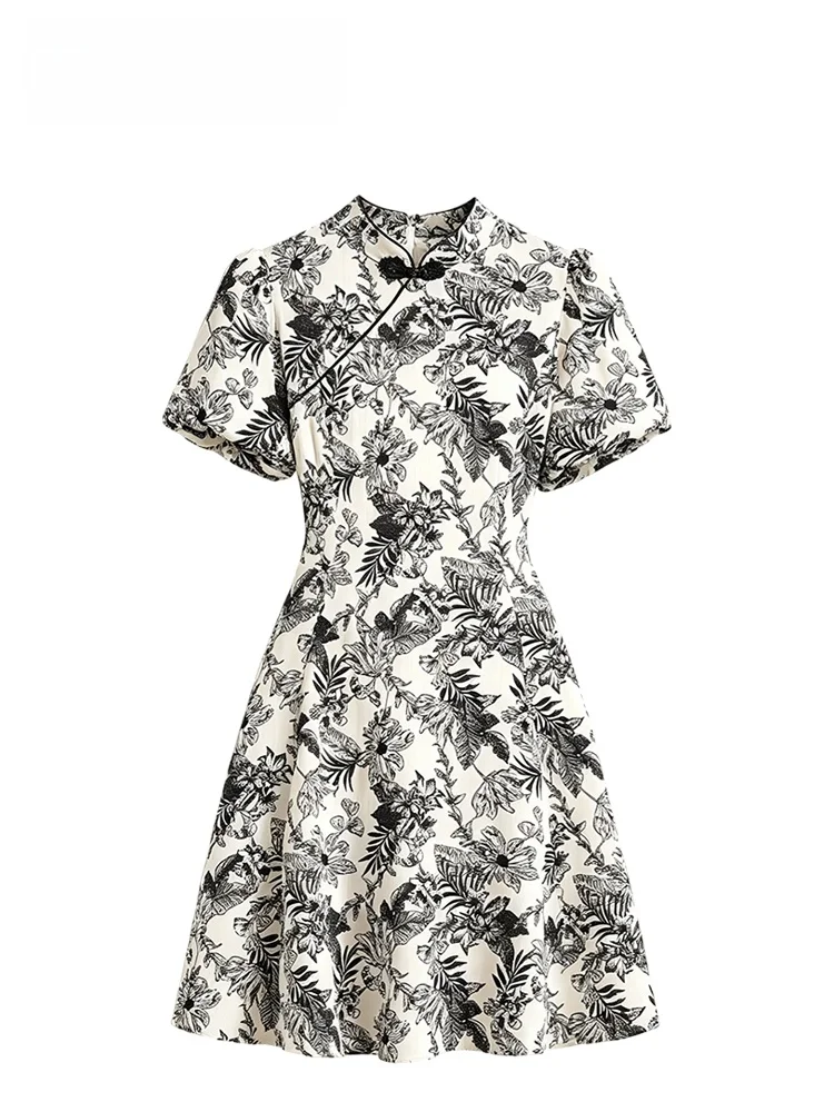 Summer New Style Casual Floral Print Women's Dress plus Size High Waist V-Neck Short Sleeve Mid-Length French Style Dress
Summer New Style Casual Floral Print Women's Dress plus Size High Waist V-Neck Short Sleeve Mid-Length French Style Dress