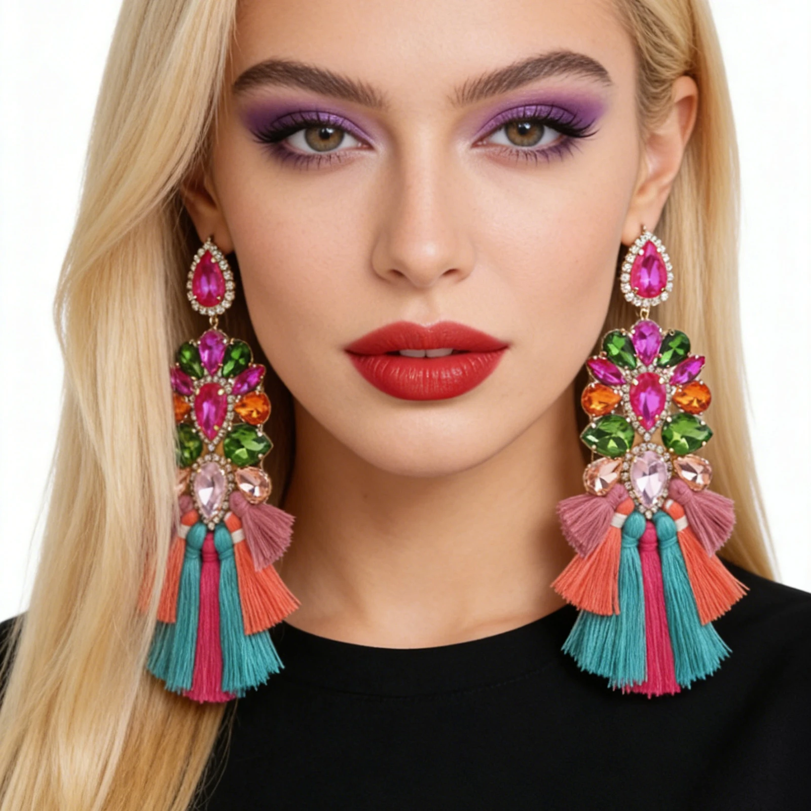 Exaggerated Bohemian rhinestone tassel Earring pendant women's earrings wedding tassel earrings jewelry Bijoux Earring Jewelry
Exaggerated Bohemian rhinestone tassel Earring pendant women's earrings wedding tassel earrings jewelry Bijoux Earring Jewelry