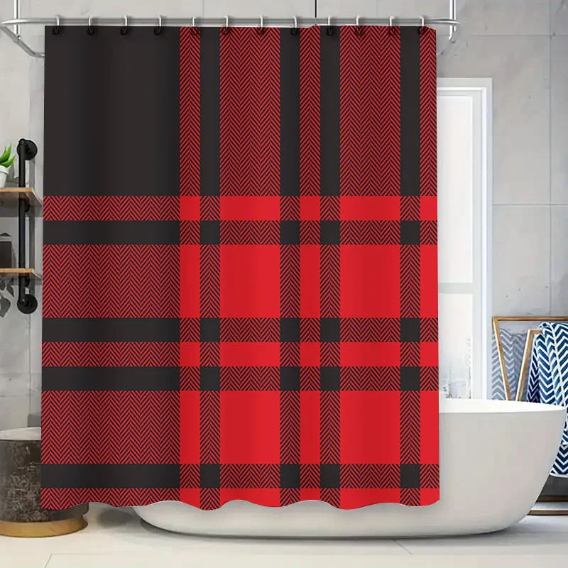 Plaid Shower Curtain Waterproof Bathroom Decor Modern Printed Privacy Window Red Green Checkered Fabric Washable 3D Pattern
Plaid Shower Curtain Waterproof Bathroom Decor Modern Printed Privacy Window Red Green Checkered Fabric Washable 3D Pattern