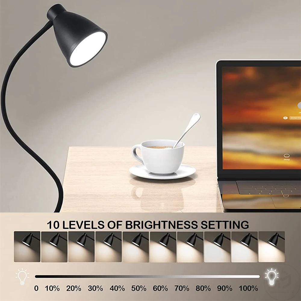 Clip Folding Desk Lamp 3 Color Modes 10 Brightness Dimmer Reading Light Table Light Flexible Gooseneck Book Light
Clip Folding Desk Lamp 3 Color Modes 10 Brightness Dimmer Reading Light Table Light Flexible Gooseneck Book Light