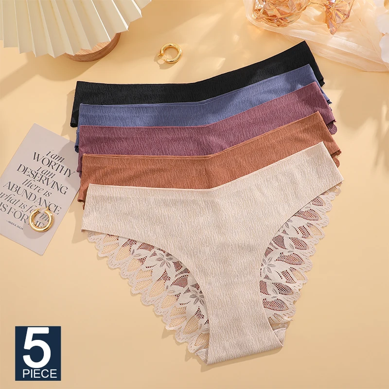 FINETOO 5Pcs/Set Transparent Lace Floral Underwear Seamless Triangle Underwear Sexy Close Fitting Panties For Women Comfy Panty
FINETOO 5Pcs/Set Transparent Lace Floral Underwear Seamless Triangle Underwear Sexy Close Fitting Panties For Women Comfy Panty
