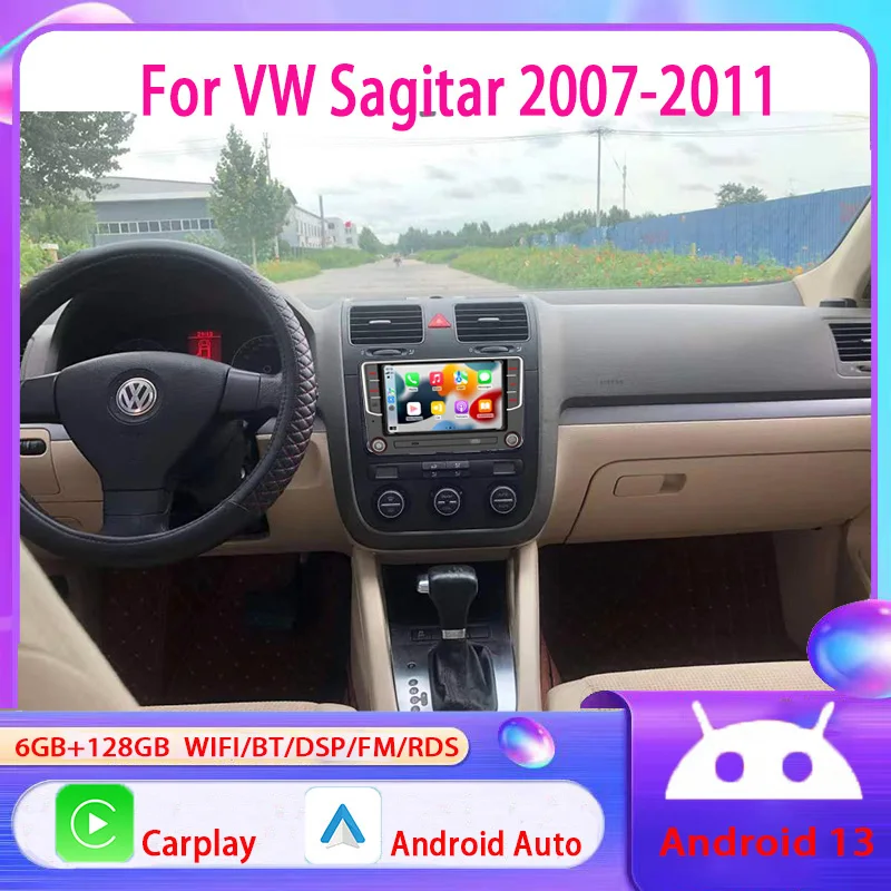 7” 6+128GB For VW Sagitar 2007-2011 Wireless Apple CarPlay Android car audio radio FM BT host
7” 6+128GB For VW Sagitar 2007-2011 Wireless Apple CarPlay Android car audio radio FM BT host
