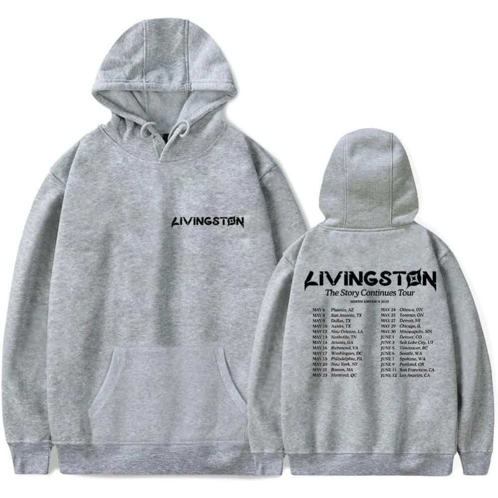 Livingston The Story Continues 2025 Tour Hoodie Fashion Hooded Sweatshirt Casual Unisex Harajuku Men Clothing
Livingston The Story Continues 2025 Tour Hoodie Fashion Hooded Sweatshirt Casual Unisex Harajuku Men Clothing