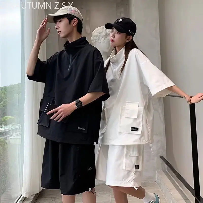 Cargo Pants Short Suit Male Summer Solid Color Loose Tshirts and Shorts 2 Piece Set Japanese Style Outdoor Casual Tracksuit Men
Cargo Pants Short Suit Male Summer Solid Color Loose Tshirts and Shorts 2 Piece Set Japanese Style Outdoor Casual Tracksuit Men