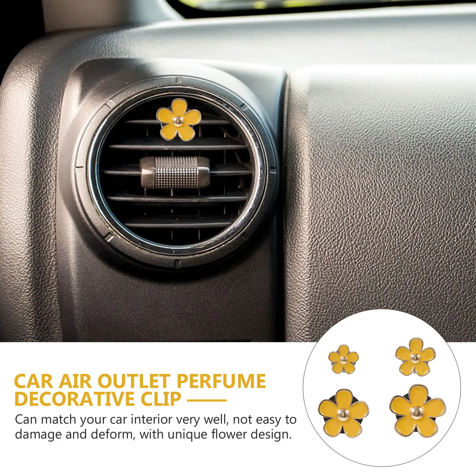 4Pcs Car Vent Decor Creative Flower Design No Unpleasant Smell Practical Gift for Women Drivers Car Clip Dashboard Decorations
4Pcs Car Vent Decor Creative Flower Design No Unpleasant Smell Practical Gift for Women Drivers Car Clip Dashboard Decorations