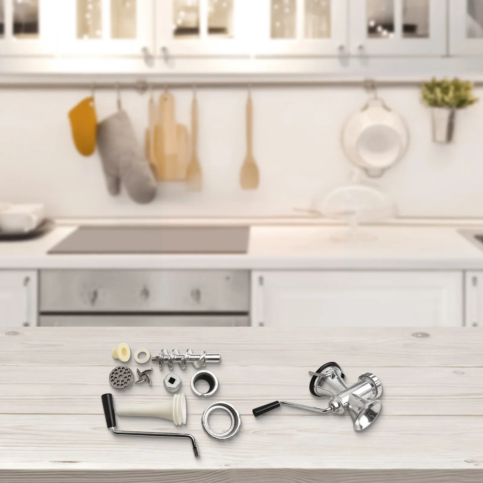Premium Aluminium Alloy Manual Meat Grinder Mincer Stuffer Make Your Own Delicious Hamburgers Sausages and Bratwurst at Home
Premium Aluminium Alloy Manual Meat Grinder Mincer Stuffer Make Your Own Delicious Hamburgers Sausages and Bratwurst at Home