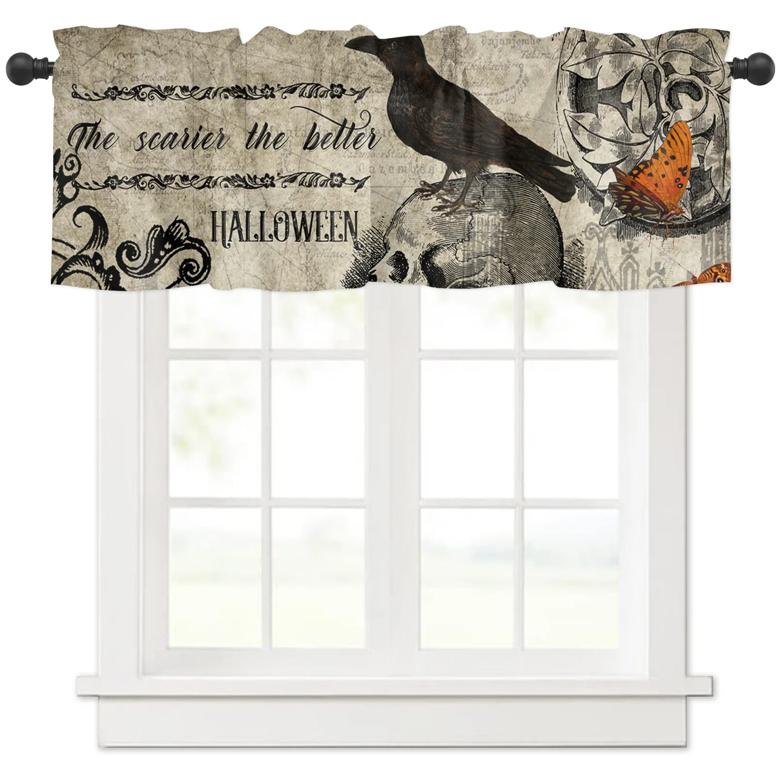 ZEDLIYU Valances for Windows Kitchen Living Room Small Window Valance Happy Halloween 1 Panel, 54 x 18 Inch
ZEDLIYU Valances for Windows Kitchen Living Room Small Window Valance Happy Halloween 1 Panel, 54 x 18 Inch