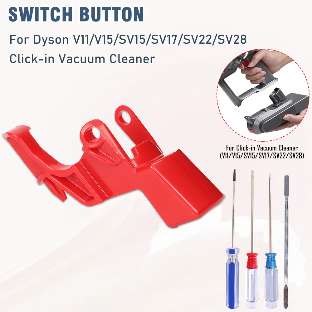 Кнопка-выключатель V15 для пылесосов Dyson V15 SV22 SV47 V11 SV15 SV17, сменная кнопка включения/выключения аккумулятора, запчасть для ремонта
Кнопка-выключатель V15 для пылесосов Dyson V15 SV22 SV47 V11 SV15 SV17, сменная кнопка включения/выключения аккумулятора, запчасть для ремонта