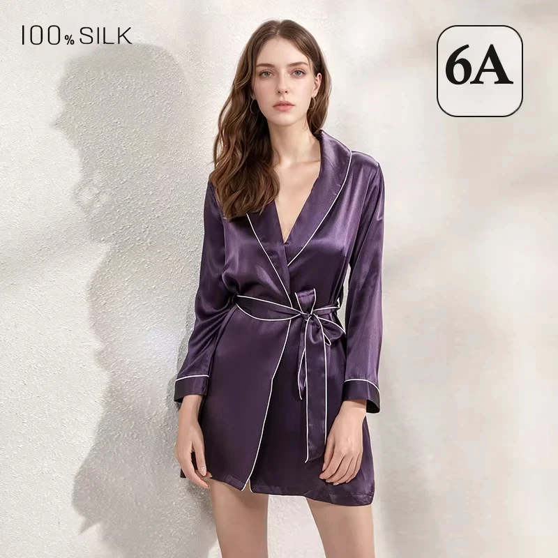 Mulberry Silk Robe for Women Luxury Soft Smooth Elegant Nightgown Loungewear Homewear
Mulberry Silk Robe for Women Luxury Soft Smooth Elegant Nightgown Loungewear Homewear