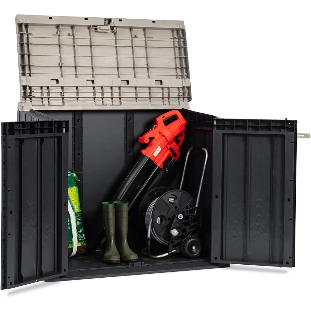 Stora Way Horizontal Outdoor Storage Shed Cabinet for Trash Cans, Gardening Tools, and Yard Equipment,
Stora Way Horizontal Outdoor Storage Shed Cabinet for Trash Cans, Gardening Tools, and Yard Equipment,