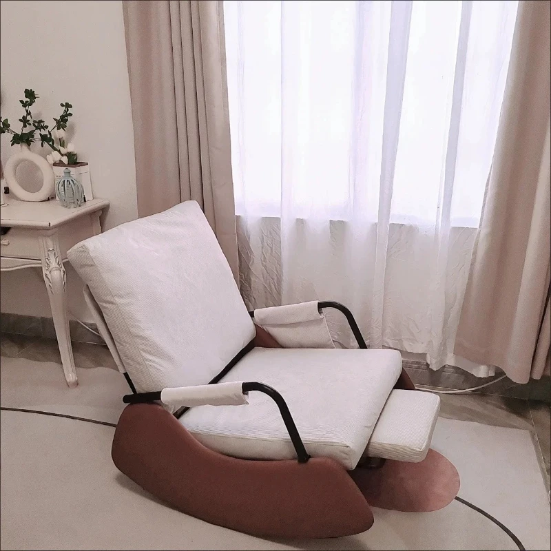 Adult Rocking Recliner Balcony Upholstered Lazy Sofa Relaxing Chair Cozy Lounge Chair for Reading Breathable Fabric Rocking Seat
Adult Rocking Recliner Balcony Upholstered Lazy Sofa Relaxing Chair Cozy Lounge Chair for Reading Breathable Fabric Rocking Seat