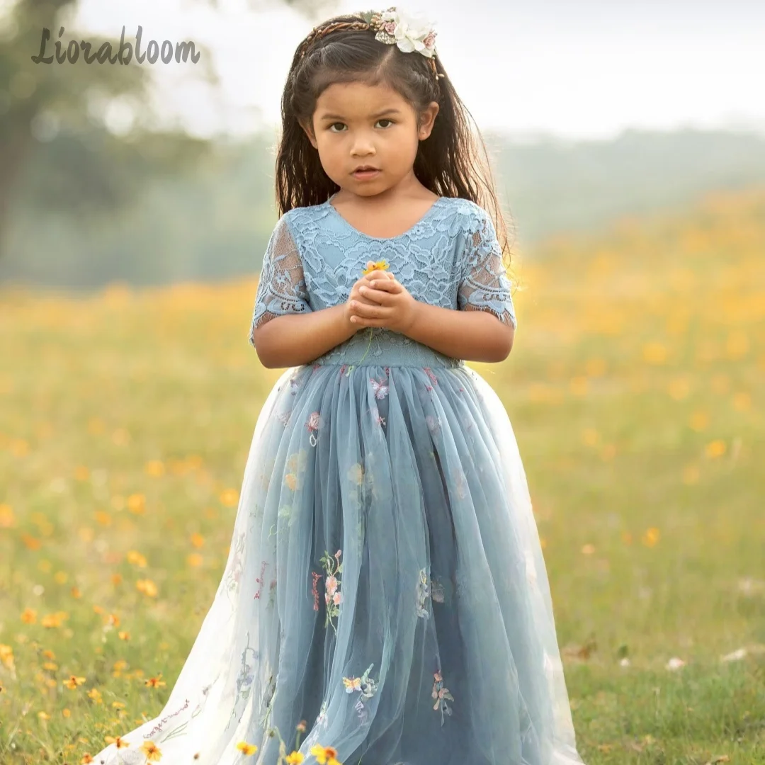 Girls' V-Back Wedding Dress Custom Flower Girl Gown Lace Tulle Ball Gown Wedding Party Attire Dress свадебное платье
Girls' V-Back Wedding Dress Custom Flower Girl Gown Lace Tulle Ball Gown Wedding Party Attire Dress свадебное платье