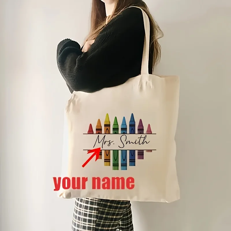 Customizable Teacher Tote Bag with Pencil Design, Rectangular Shoulder Bag, Leak-proof, Ideal for Travel and Daily Commute
Customizable Teacher Tote Bag with Pencil Design, Rectangular Shoulder Bag, Leak-proof, Ideal for Travel and Daily Commute
