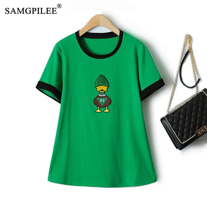 Oversized T-shirt 2022 Summer Youth Cartoon Short-sleeved Tee Shirts Fashion Cartoon Cute Female Elastic Slim Y2k Clothes 4XL
Oversized T-shirt 2022 Summer Youth Cartoon Short-sleeved Tee Shirts Fashion Cartoon Cute Female Elastic Slim Y2k Clothes 4XL