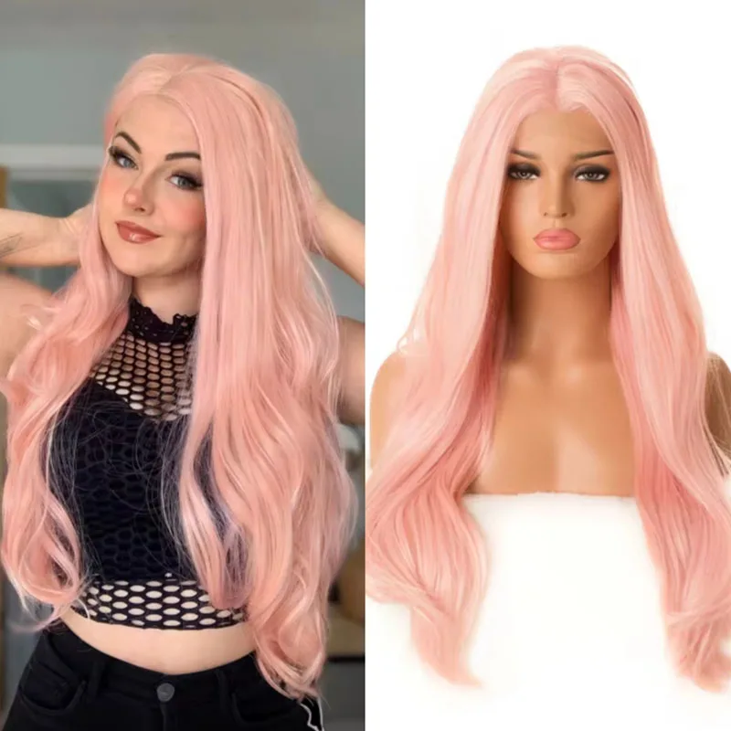 Synthetic Frontal Lace Wig Body Wave Lace Wig for Women Pink Wig Heat Resistant Hair Long Wave Wig Pastel Pink Daily Use Cosplay
Synthetic Frontal Lace Wig Body Wave Lace Wig for Women Pink Wig Heat Resistant Hair Long Wave Wig Pastel Pink Daily Use Cosplay