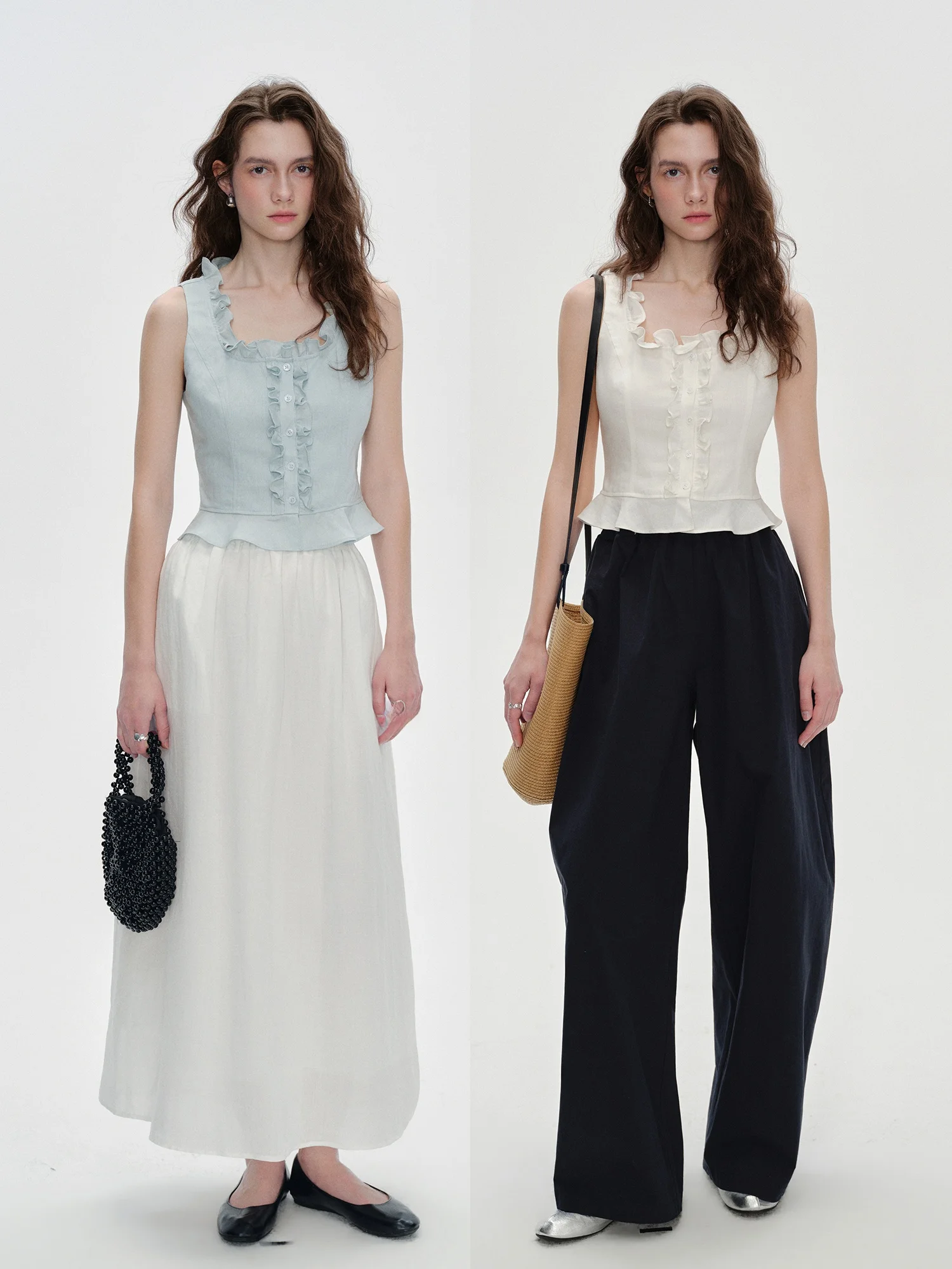 Romantic Summer Linen Waist-Cinching Sleeveless Vest with Lace Trim Strap Top French Style Slim Fit Curves Vest Breath...
Romantic Summer Linen Waist-Cinching Sleeveless Vest with Lace Trim Strap Top French Style Slim Fit Curves Vest Breath...
