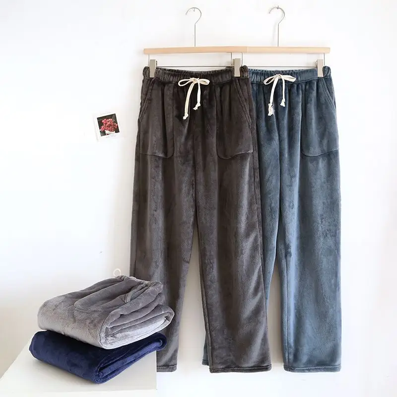 Flannel Men's Pajama Pants Thickened Loose Fleece Straight Pants Coral Fleece Sleep Bottoms Thickness Can Be Worn Outside
Flannel Men's Pajama Pants Thickened Loose Fleece Straight Pants Coral Fleece Sleep Bottoms Thickness Can Be Worn Outside
