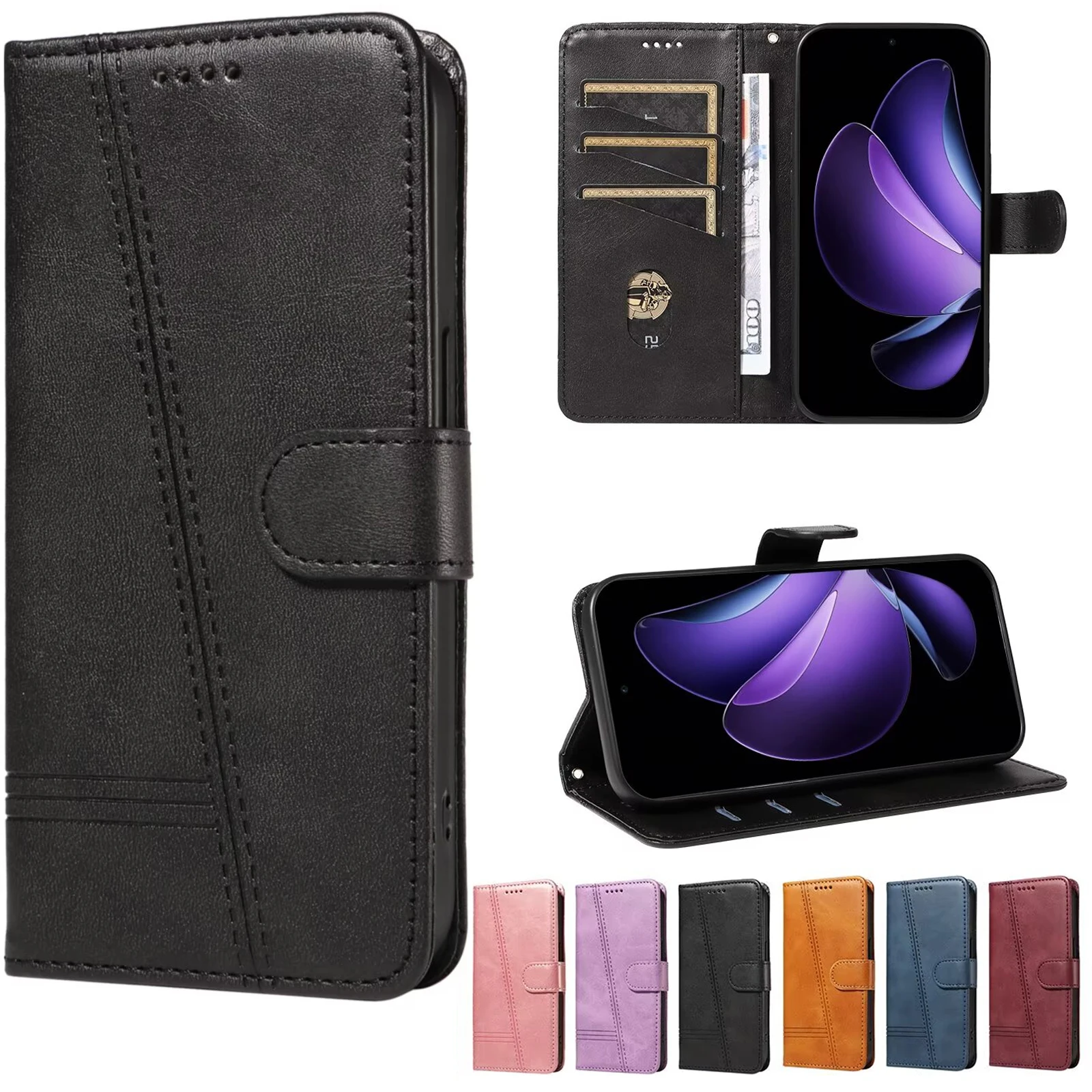 Wallet Leather Case For OPPO Reamle Find X8 5G X5 Lite X3 F25 F23 K12X K10 20 14X 14 13 12 Pro Plus 11X 11 10T 10 4G Phone Cover
Wallet Leather Case For OPPO Reamle Find X8 5G X5 Lite X3 F25 F23 K12X K10 20 14X 14 13 12 Pro Plus 11X 11 10T 10 4G Phone Cover