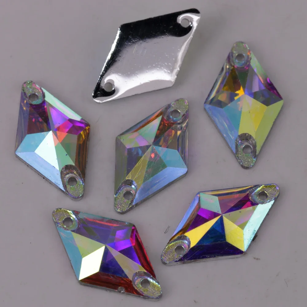 100pcs/Lot, 11x19mm Crystal AB Rhombus resin sew on stones, Clear AB flat back sewing on stones
100pcs/Lot, 11x19mm Crystal AB Rhombus resin sew on stones, Clear AB flat back sewing on stones