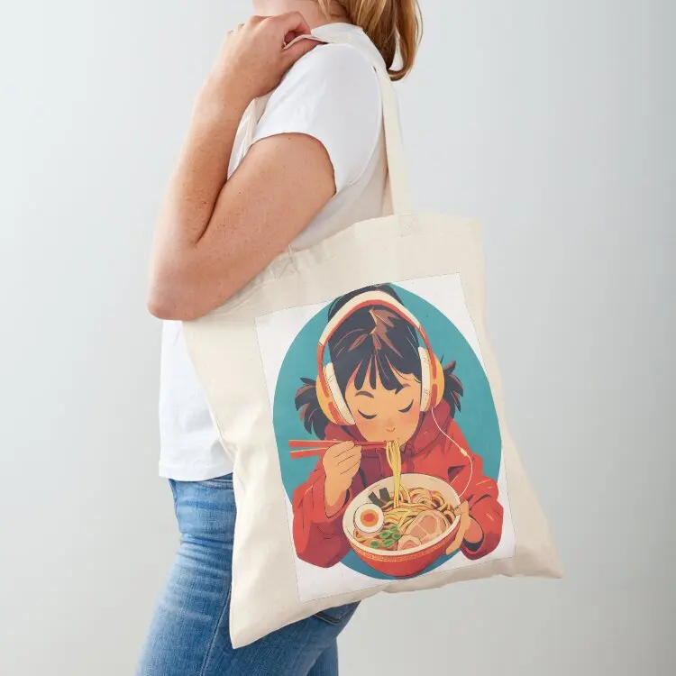 Japanese Girl With Headphones Eating Noodles Tote Bag custom bags shopper bag woman Big bag reusable shopping bags
Japanese Girl With Headphones Eating Noodles Tote Bag custom bags shopper bag woman Big bag reusable shopping bags