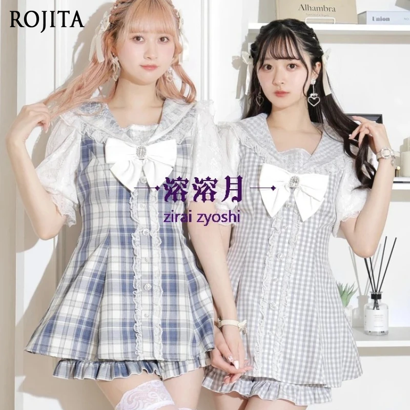 Japanese Mine Girl Sweet Y2k Lace Bow Pink Plaid Dress Shorts Set Two-piece Set Women Autumn Elegant Fashion Office Lady Outfits
Japanese Mine Girl Sweet Y2k Lace Bow Pink Plaid Dress Shorts Set Two-piece Set Women Autumn Elegant Fashion Office Lady Outfits
