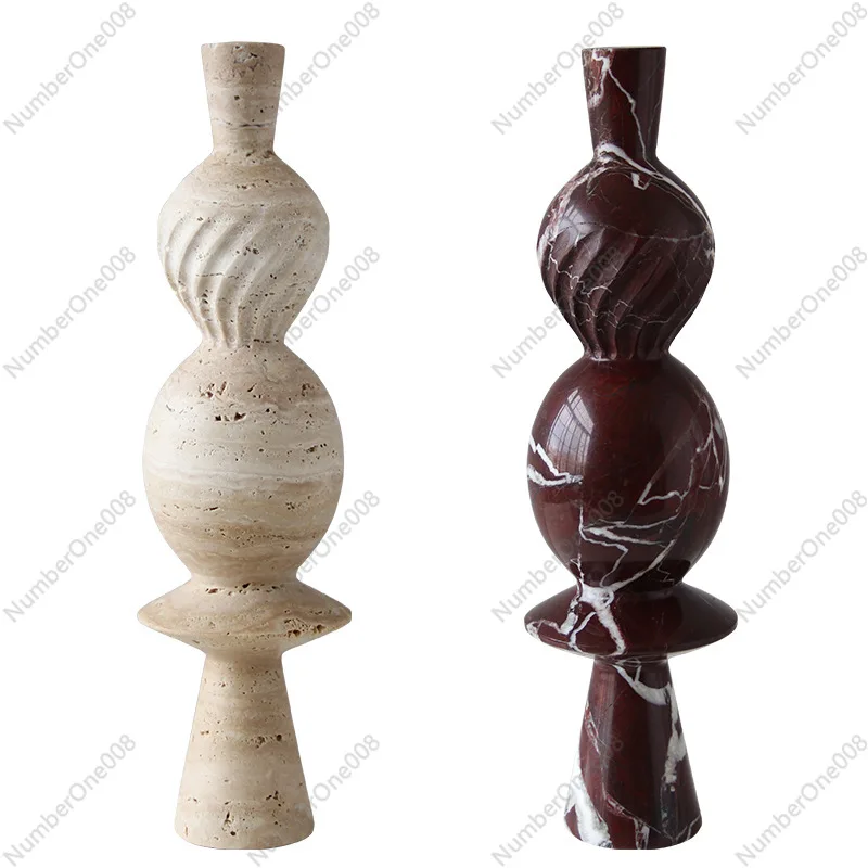 Геометрическая скульптура из травертина и мрамора, декор в стиле ваби-саби с текстурой натурального камня для консольного столика в гостиной
Геометрическая скульптура из травертина и мрамора, декор в стиле ваби-саби с текстурой натурального камня для консольного столика в гостиной