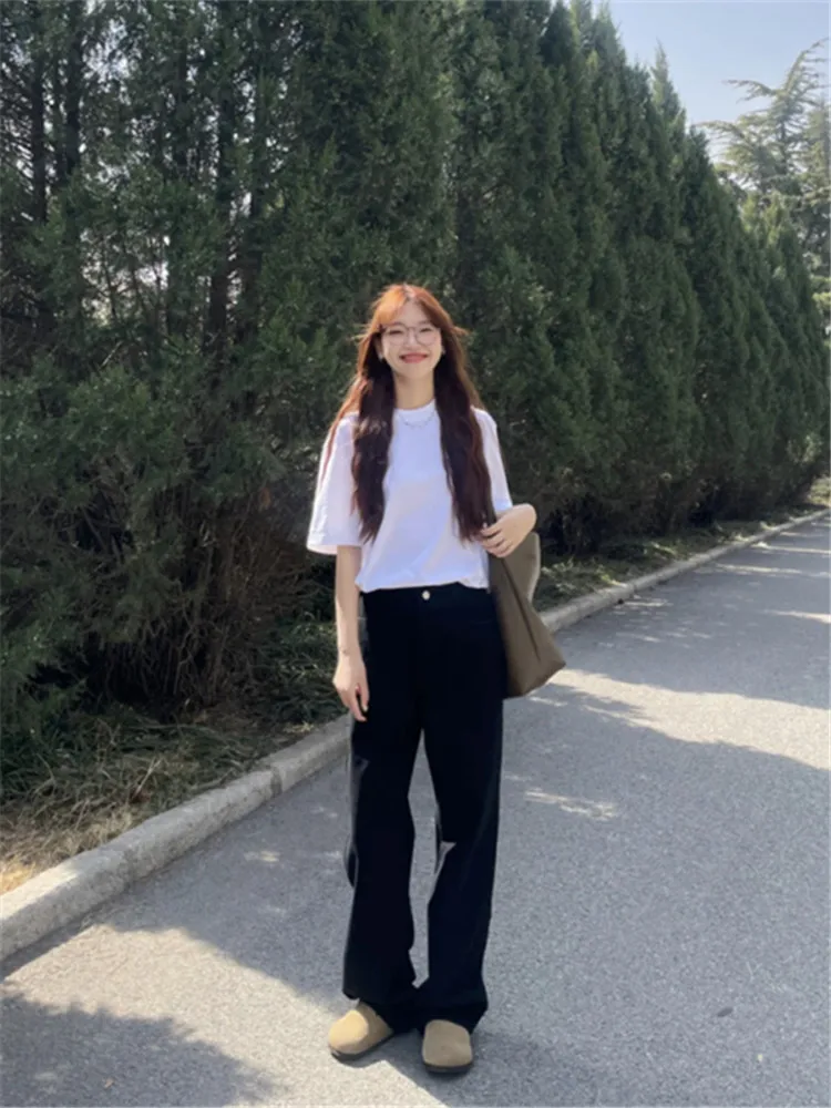 American Retro High Waist Straight Leg Jeans Women's Spring Autumn Long Taller Floor-Length Pants Slimming Effect
American Retro High Waist Straight Leg Jeans Women's Spring Autumn Long Taller Floor-Length Pants Slimming Effect