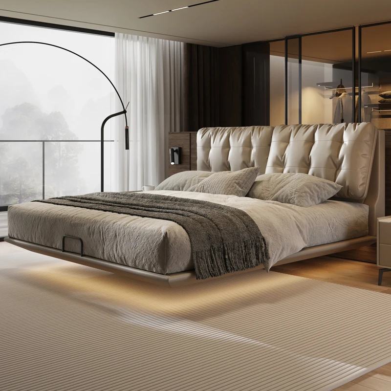 Leather Luxury Bed Double Design Full Simple Sleeping Platform Massage Bed Human Dog Modern Letto Matrimoniale Trendy Furniture
Leather Luxury Bed Double Design Full Simple Sleeping Platform Massage Bed Human Dog Modern Letto Matrimoniale Trendy Furniture