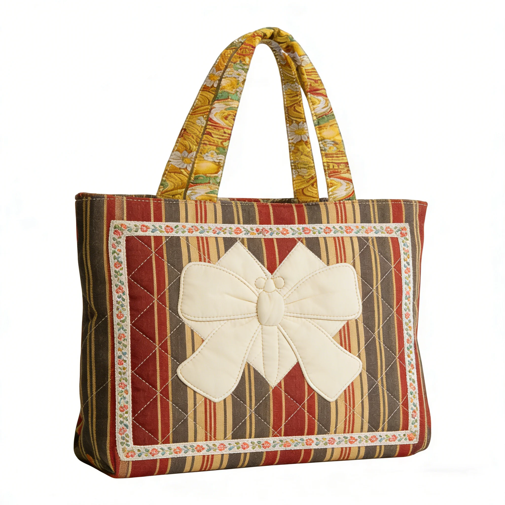 Retro Bowknot Printing Handbag Patchwork Valley Quilted Tote Women's Casual Shoulder Bag Daily Stylish Shopping
Retro Bowknot Printing Handbag Patchwork Valley Quilted Tote Women's Casual Shoulder Bag Daily Stylish Shopping