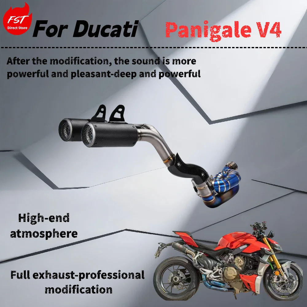 For Ducati Panigale V4 - Modified mid-tail exhaust pipe- the sound is deep, rich and powerful
For Ducati Panigale V4 - Modified mid-tail exhaust pipe- the sound is deep, rich and powerful