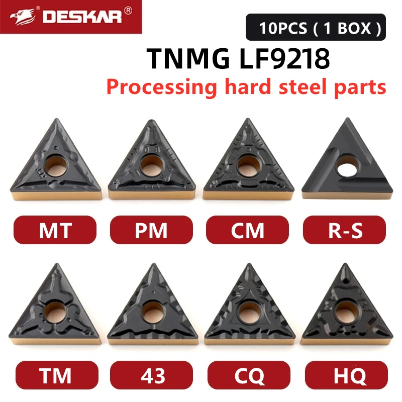 Deskar Original Tnmg160404 Tnmg160408 Tnmg160412 43 Cq R-S L-S R-Vf L-Vf Hq Pm Tm Lf9218 Lathe Car Sharpening Carbide Tool Cnc Blade Processing Steel Parts
Deskar Original Tnmg160404 Tnmg160408 Tnmg160412 43 Cq R-S L-S R-Vf L-Vf Hq Pm Tm Lf9218 Lathe Car Sharpening Carbide Tool Cnc Blade Processing Steel Parts
