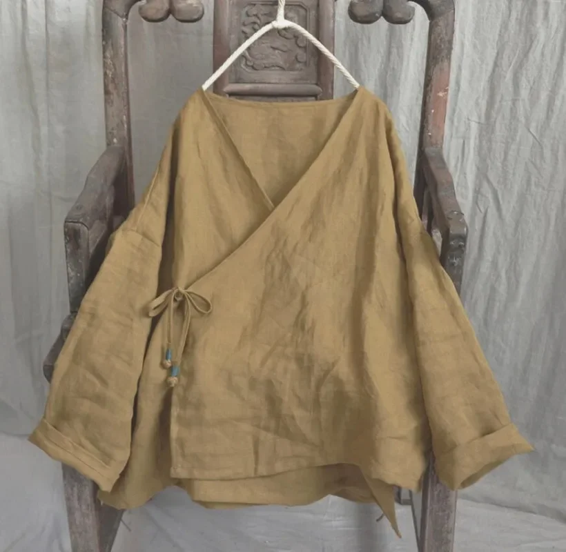 Women Spring Loose Solid Color Vintage Jackets Ladies Irregular Retro Tops Female 2022 Ramie Shirts Coat Short Outerwear
Women Spring Loose Solid Color Vintage Jackets Ladies Irregular Retro Tops Female 2022 Ramie Shirts Coat Short Outerwear