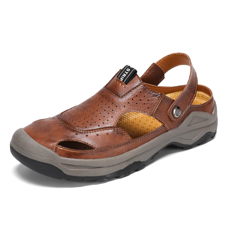 New Summer Leather Men's Sandals Outdoor Roman Casual Shoes Wading Flat Men Slippers Classic Men's Beach Sandals Big Size 38-46
New Summer Leather Men's Sandals Outdoor Roman Casual Shoes Wading Flat Men Slippers Classic Men's Beach Sandals Big Size 38-46