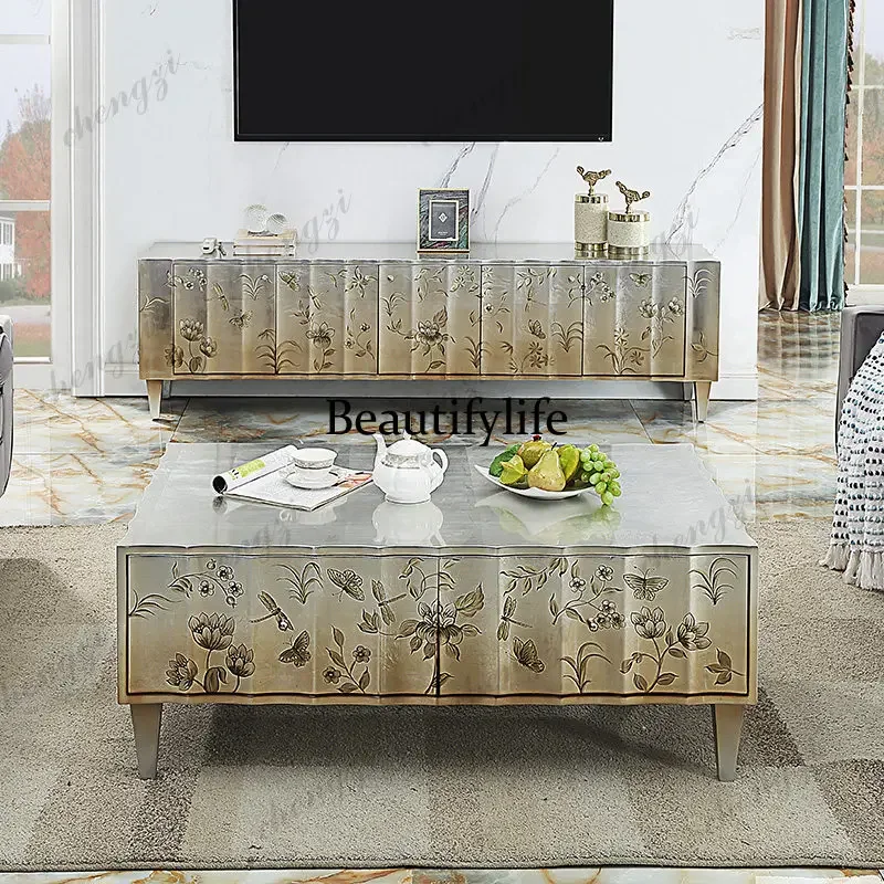 A4567 Light luxury coffee table, modern furniture, paint, carved multi-functional locker, fully equipped villa living room cabin
A4567 Light luxury coffee table, modern furniture, paint, carved multi-functional locker, fully equipped villa living room cabin