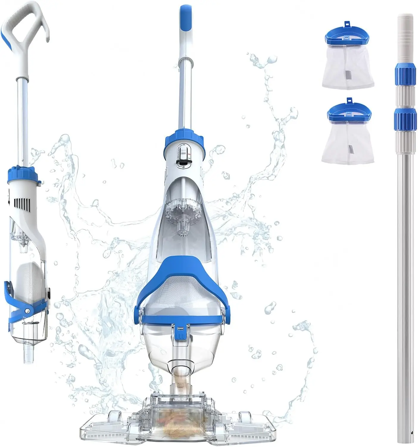 Cordless Pool Vacuum for Above Ground & Inground Pools, Handheld Rechargeable Pool Cleaner, 1110 GPH Suction, Telescopic Pole up
Cordless Pool Vacuum for Above Ground & Inground Pools, Handheld Rechargeable Pool Cleaner, 1110 GPH Suction, Telescopic Pole up