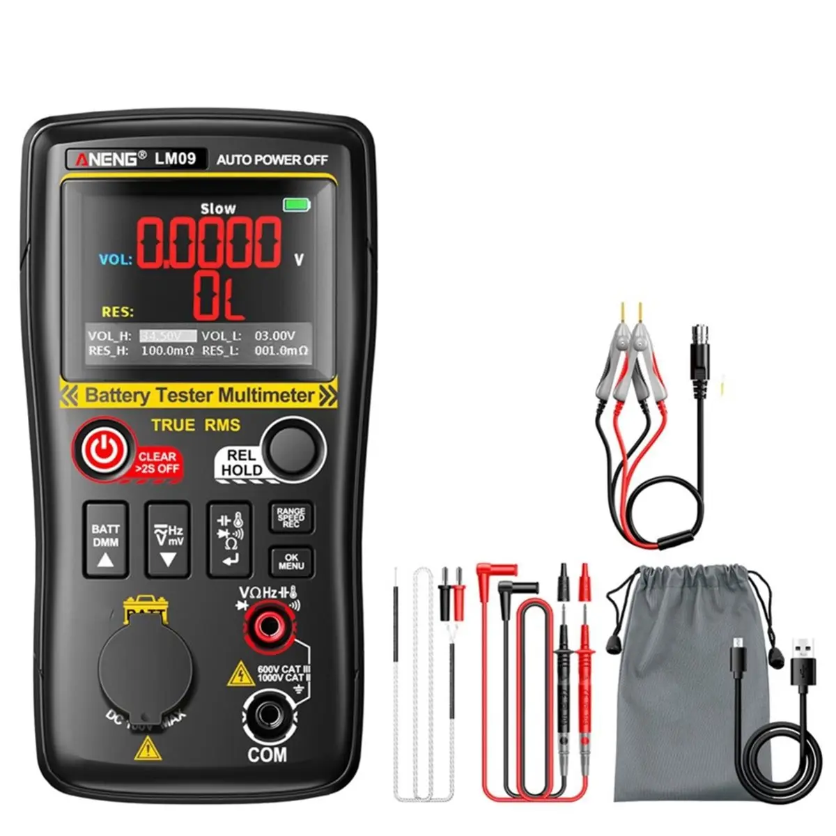 【TODAY-BUY】~@ ANENG LM09 Battery Internal Resistance Tester Multimeter RMS AC/DC Voltage 25000 Counts Electronic Repair Tester
【TODAY-BUY】~@ ANENG LM09 Battery Internal Resistance Tester Multimeter RMS AC/DC Voltage 25000 Counts Electronic Repair Tester