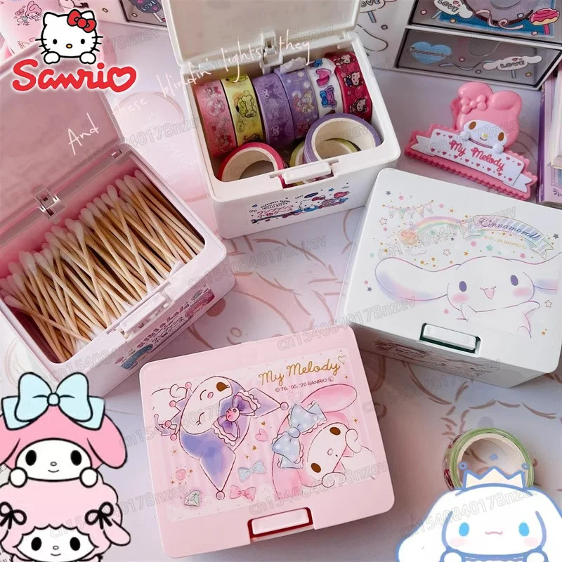 2024 Sanrio Storage Box My Melody Kuromi Cinnamoroll Cartoon Cute Desktop Foldable Cotton Swab Box Girls Portable Jewel Case
2024 Sanrio Storage Box My Melody Kuromi Cinnamoroll Cartoon Cute Desktop Foldable Cotton Swab Box Girls Portable Jewel Case