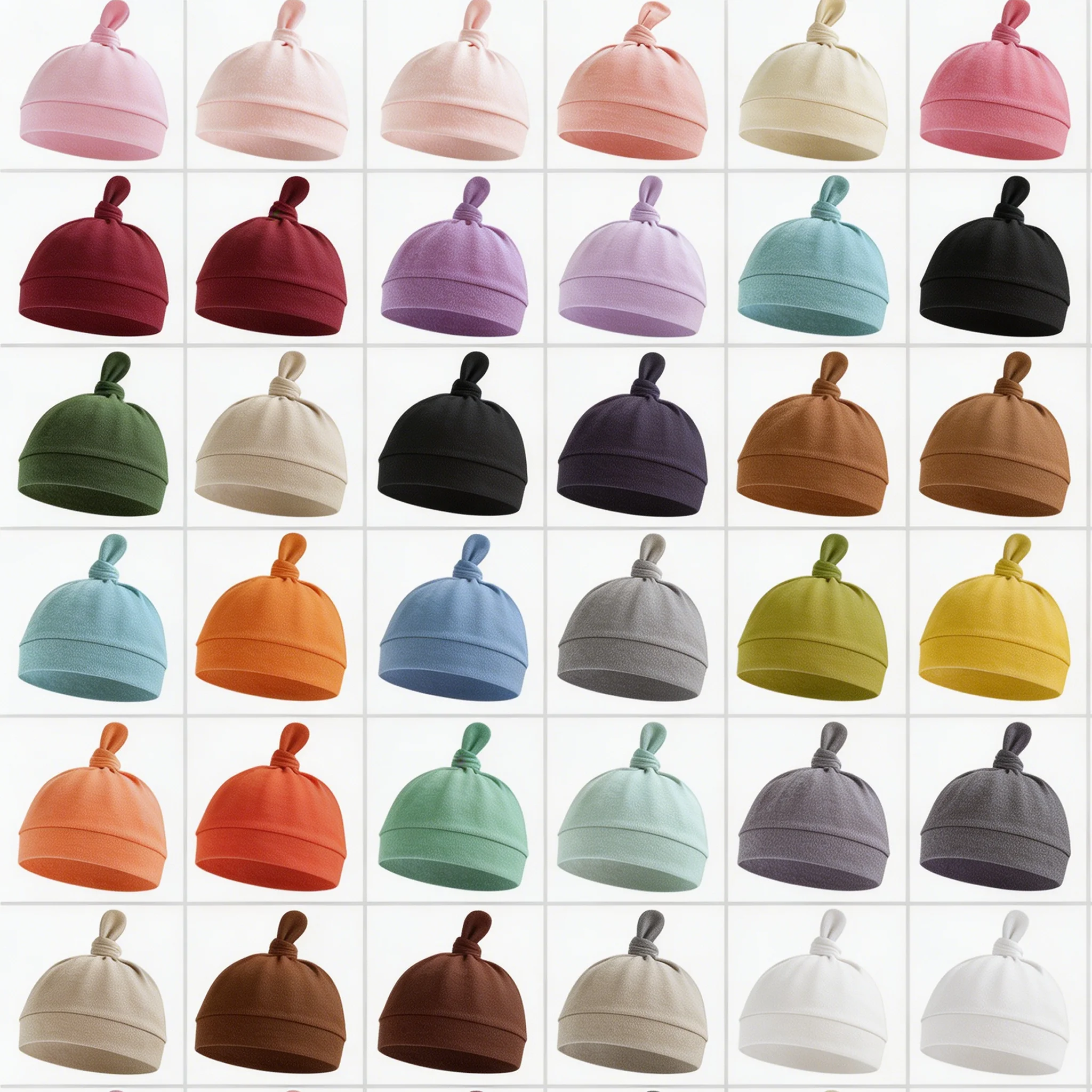 Gentle Touches Cotton Baby Bonnet 44 Colors Soft Breathable Infant Earflap Hat Cute Round Top Knotted Cap for Newborn 0-6M
Gentle Touches Cotton Baby Bonnet 44 Colors Soft Breathable Infant Earflap Hat Cute Round Top Knotted Cap for Newborn 0-6M