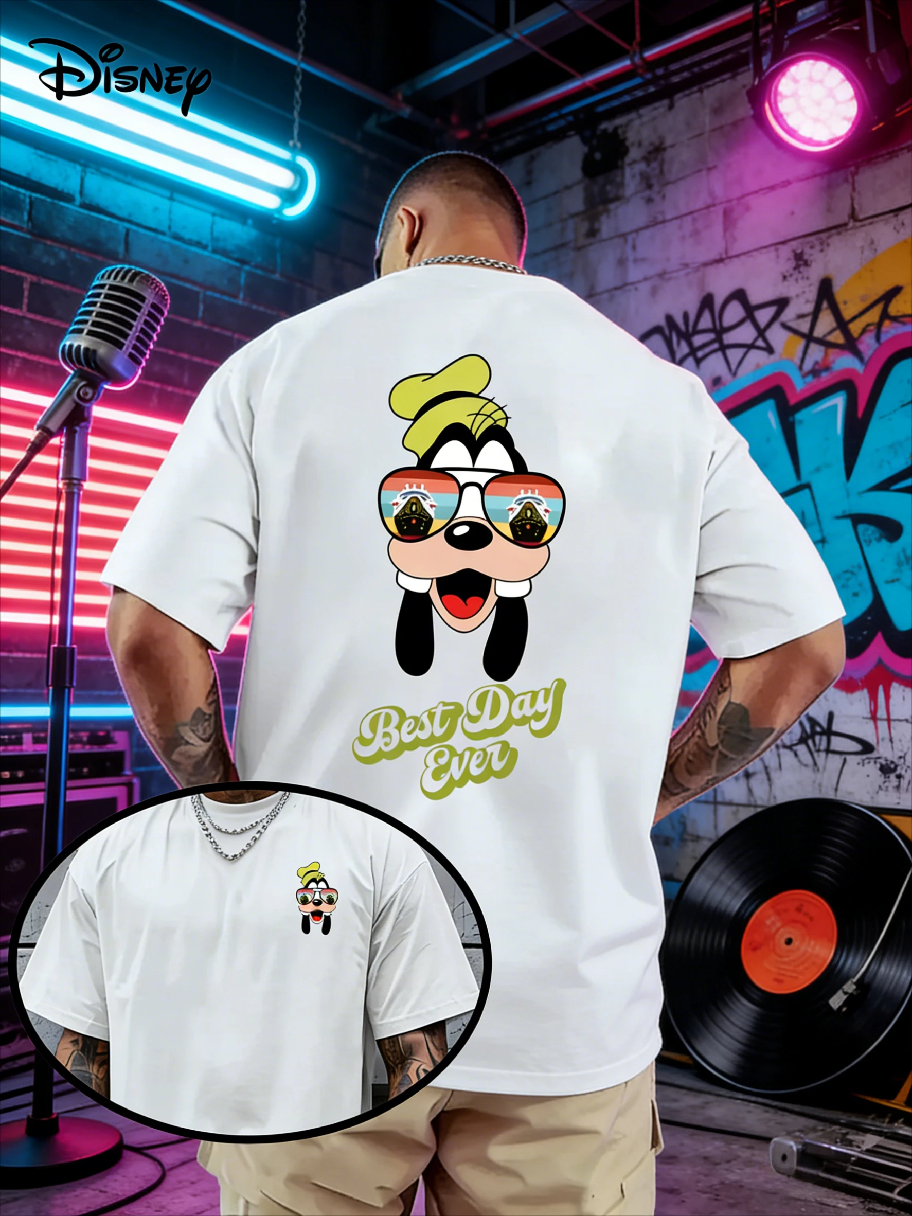 Летняя футболка из чистого хлопка с принтом Дисней Гуфи 2026, модная, свободная и удобная, с короткими рукавами, унисекс
Летняя футболка из чистого хлопка с принтом Дисней Гуфи 2026, модная, свободная и удобная, с короткими рукавами, унисекс