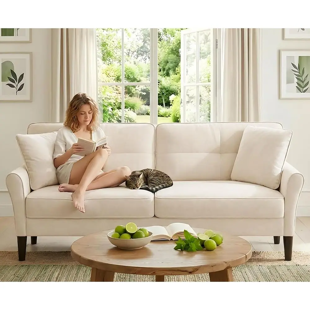 69 Velvet Loveseat for Small Spaces, 2 Pillows, Easy Setup, 700lb Capacity, White Couch for Living Room or Bedroom
69 Velvet Loveseat for Small Spaces, 2 Pillows, Easy Setup, 700lb Capacity, White Couch for Living Room or Bedroom