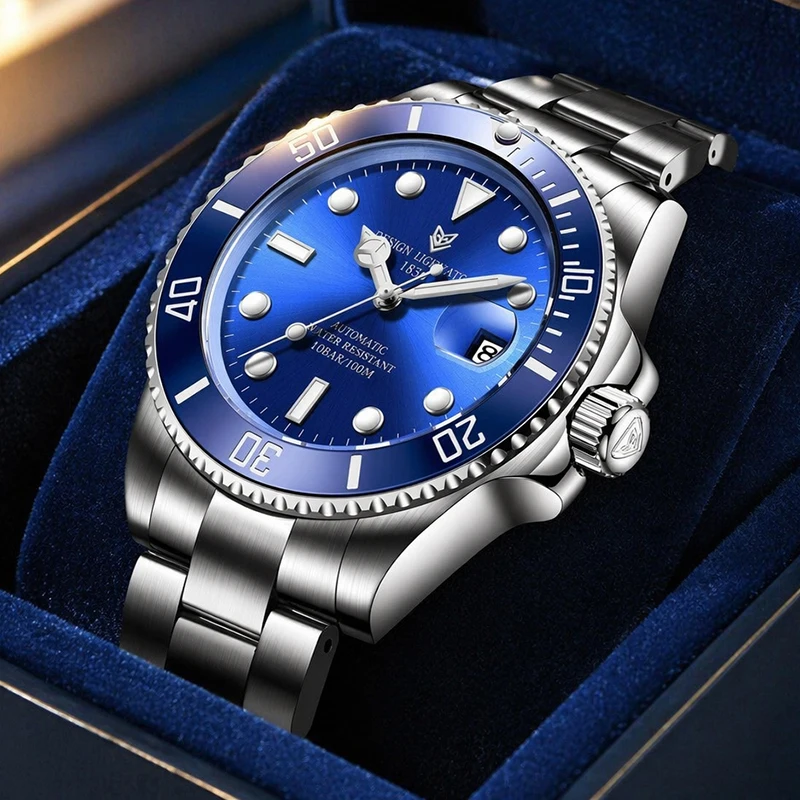 LIGE Fashion Luxury Mechanical Man Watch Stainless Band Casual Sport Waterproof Luminous Auto Date Automatic Movement Wristwatch
LIGE Fashion Luxury Mechanical Man Watch Stainless Band Casual Sport Waterproof Luminous Auto Date Automatic Movement Wristwatch
