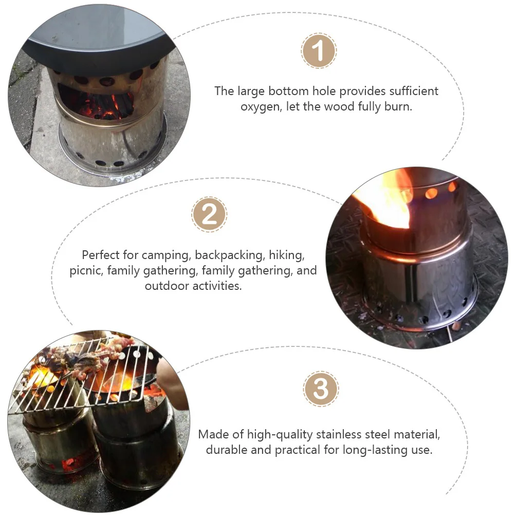 Outdoor Grill Mini Stove Camping Furnace Wood Burning Portable Picnic Pan Pocket Stainless Steel Cooking Pot
Outdoor Grill Mini Stove Camping Furnace Wood Burning Portable Picnic Pan Pocket Stainless Steel Cooking Pot