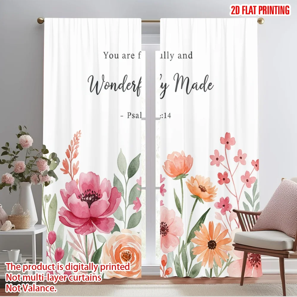 2pcs 2D flat printing Scene Curtain Fearfully Wonderfully Made Floral Fabric Without Electricity All Season Party & Holiday
2pcs 2D flat printing Scene Curtain Fearfully Wonderfully Made Floral Fabric Without Electricity All Season Party & Holiday