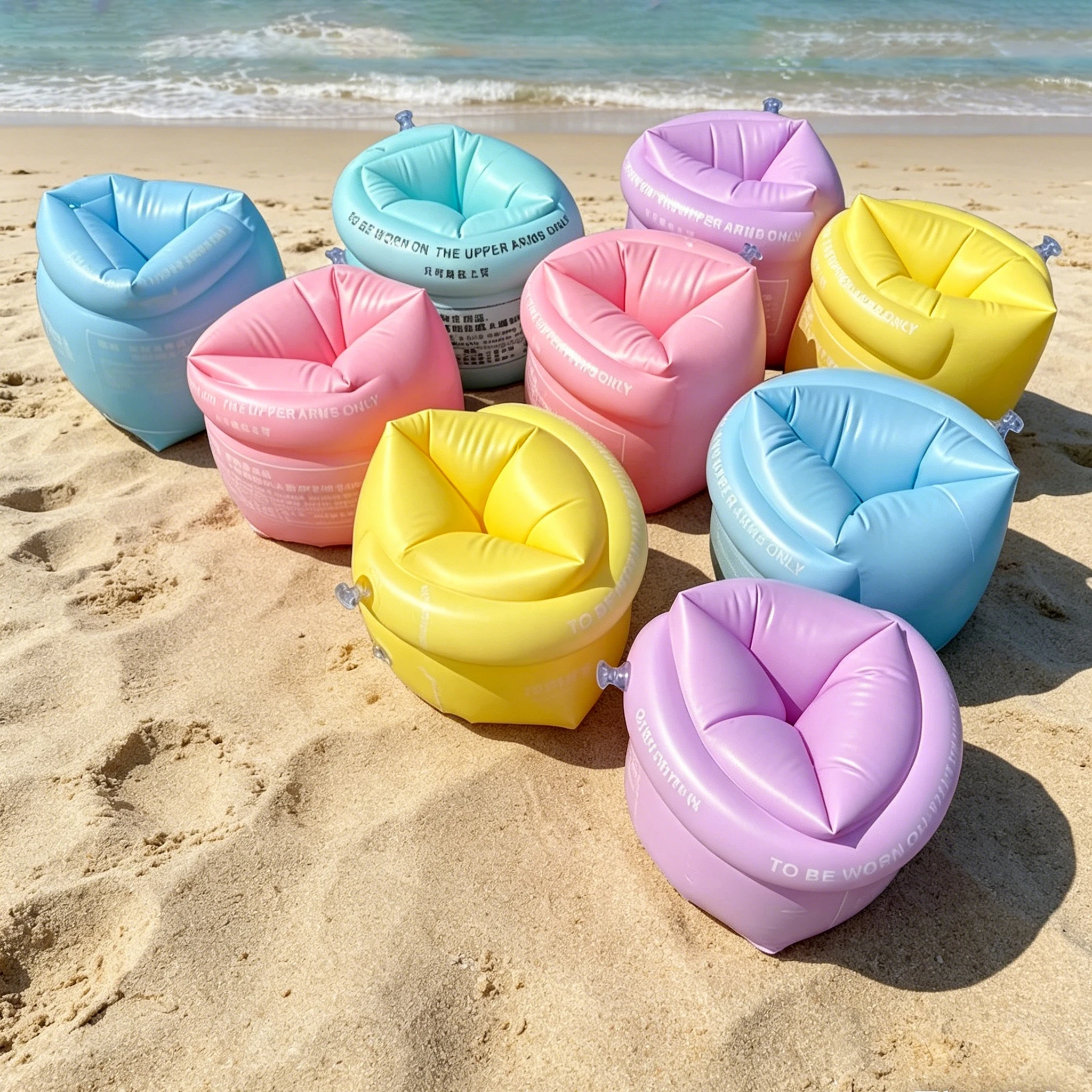 2pc New Macaron Color Inflatable Arm Float Bands For All Age Swimming Arm Rings,PVC Water Floating Sleeves, Summer Swimming Trai
2pc New Macaron Color Inflatable Arm Float Bands For All Age Swimming Arm Rings,PVC Water Floating Sleeves, Summer Swimming Trai