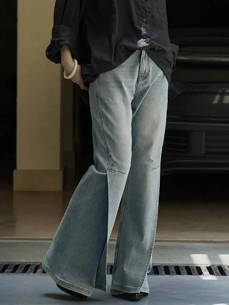 Waist Blue Denim Low Slit Irregular Vintage Long Flare Jeans New Women Trousers Fashion Spring Autumn 2026 SA6QW
Waist Blue Denim Low Slit Irregular Vintage Long Flare Jeans New Women Trousers Fashion Spring Autumn 2026 SA6QW