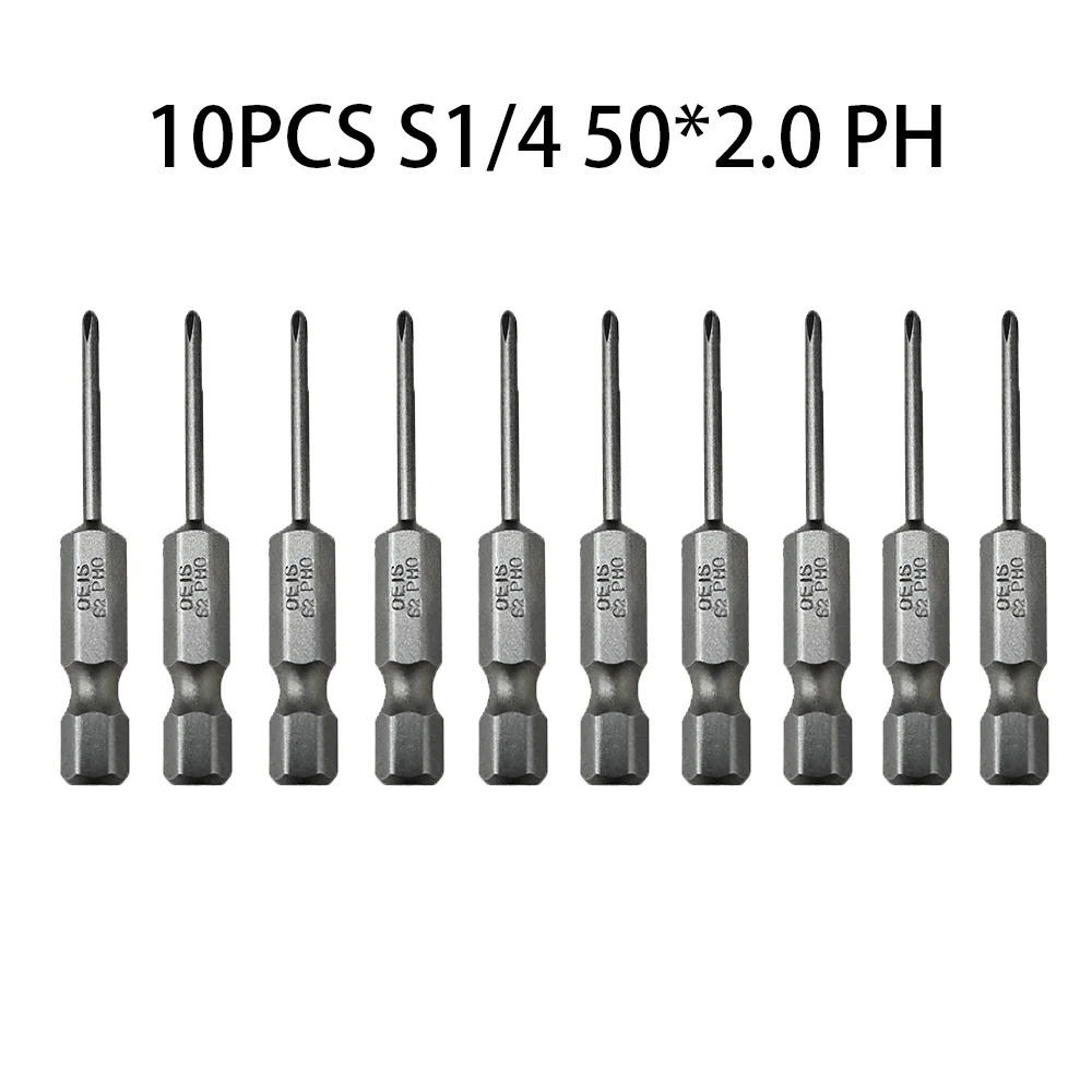 10pcs 50*2.0MM PH S2 Magnetic Bit for S1/4 6.35mm Electronics Screwdriver High Torque S1/4 Lengthen Electrical Repair Tools
10pcs 50*2.0MM PH S2 Magnetic Bit for S1/4 6.35mm Electronics Screwdriver High Torque S1/4 Lengthen Electrical Repair Tools